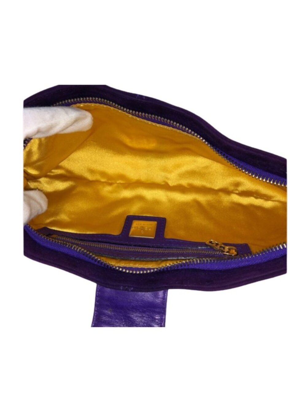 Fendi Purple Suede Mama Baguette Shoulder Bag - Picture 7 of 8